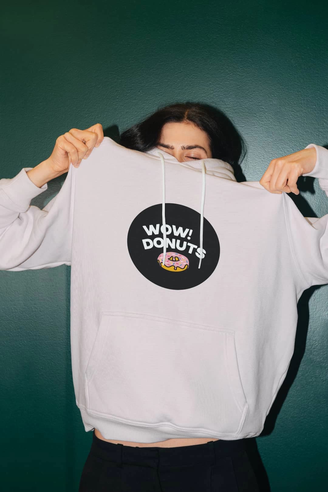 Wow Donuts branded hoodie by Simply Good Studio