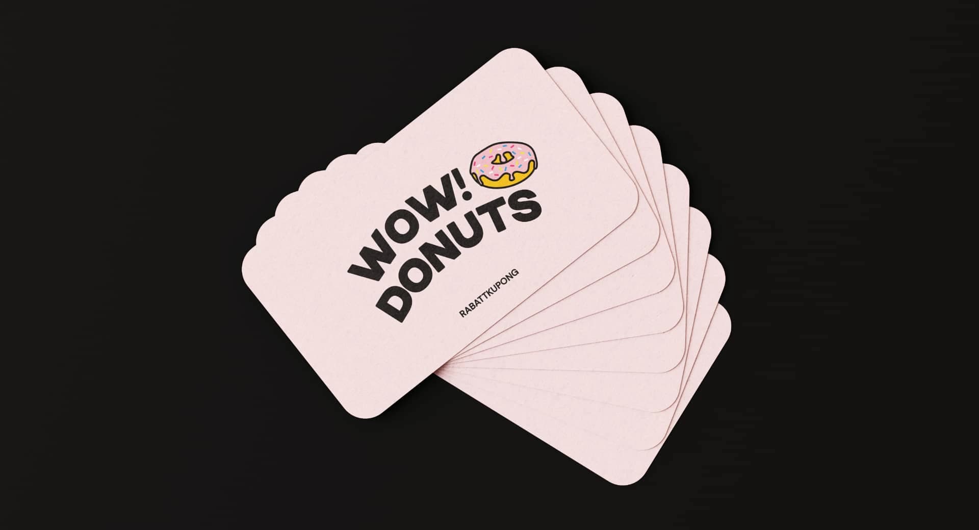 Wow Donuts loyalty card design by Simply Good Studio