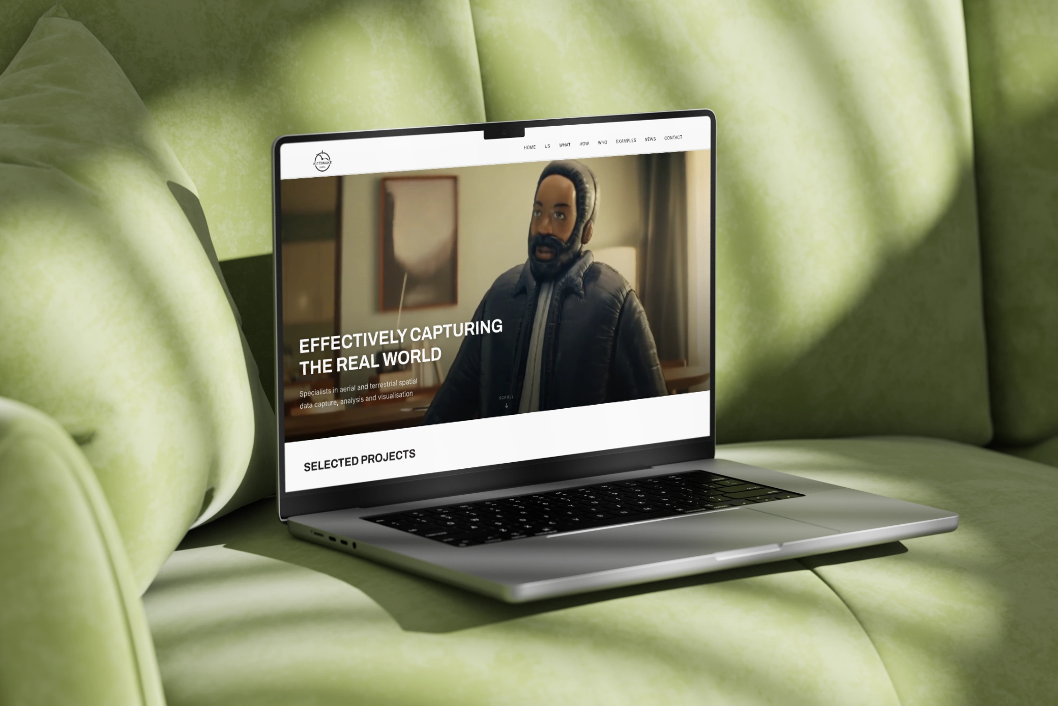 The Kittiwake Digital website open on a laptop